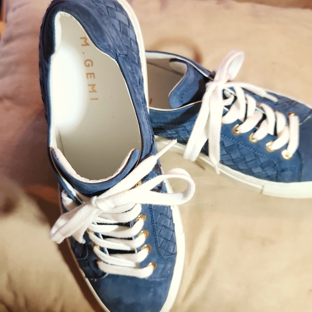 M. Gemi Italian twighlight blue Leather shoes, size EU 41 (US 10)